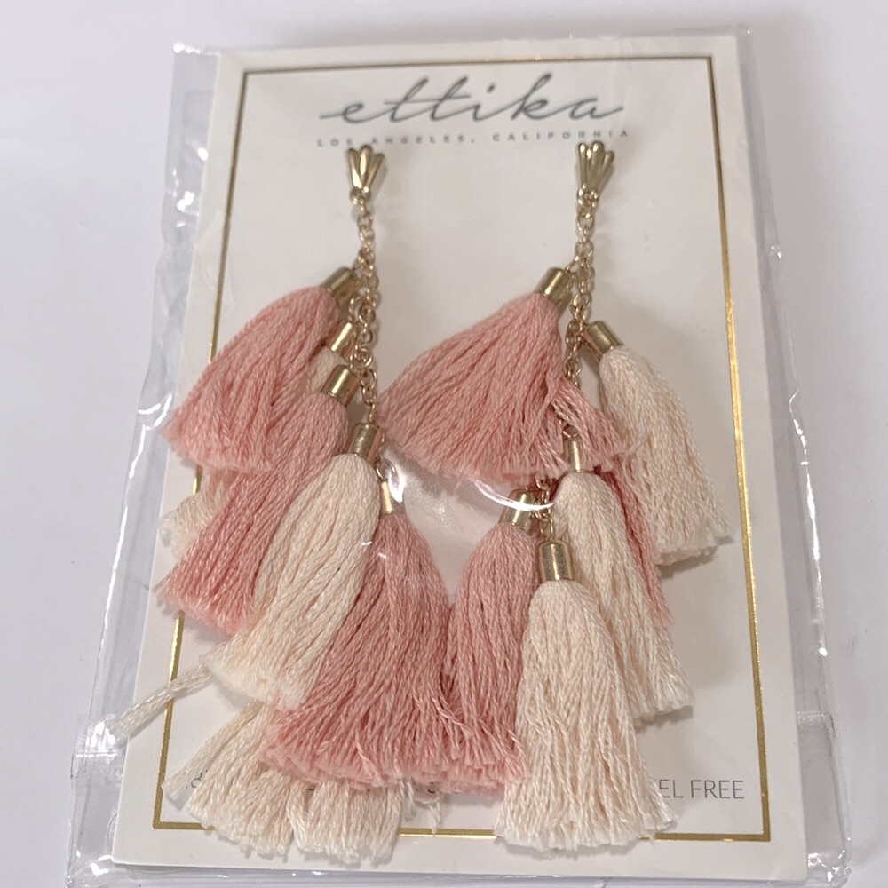 Etikka earring tassel dangles jewelry NEW